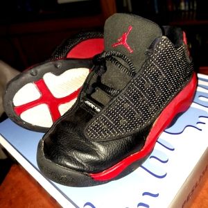 Air Jordan's, Size 10c, Red on Black